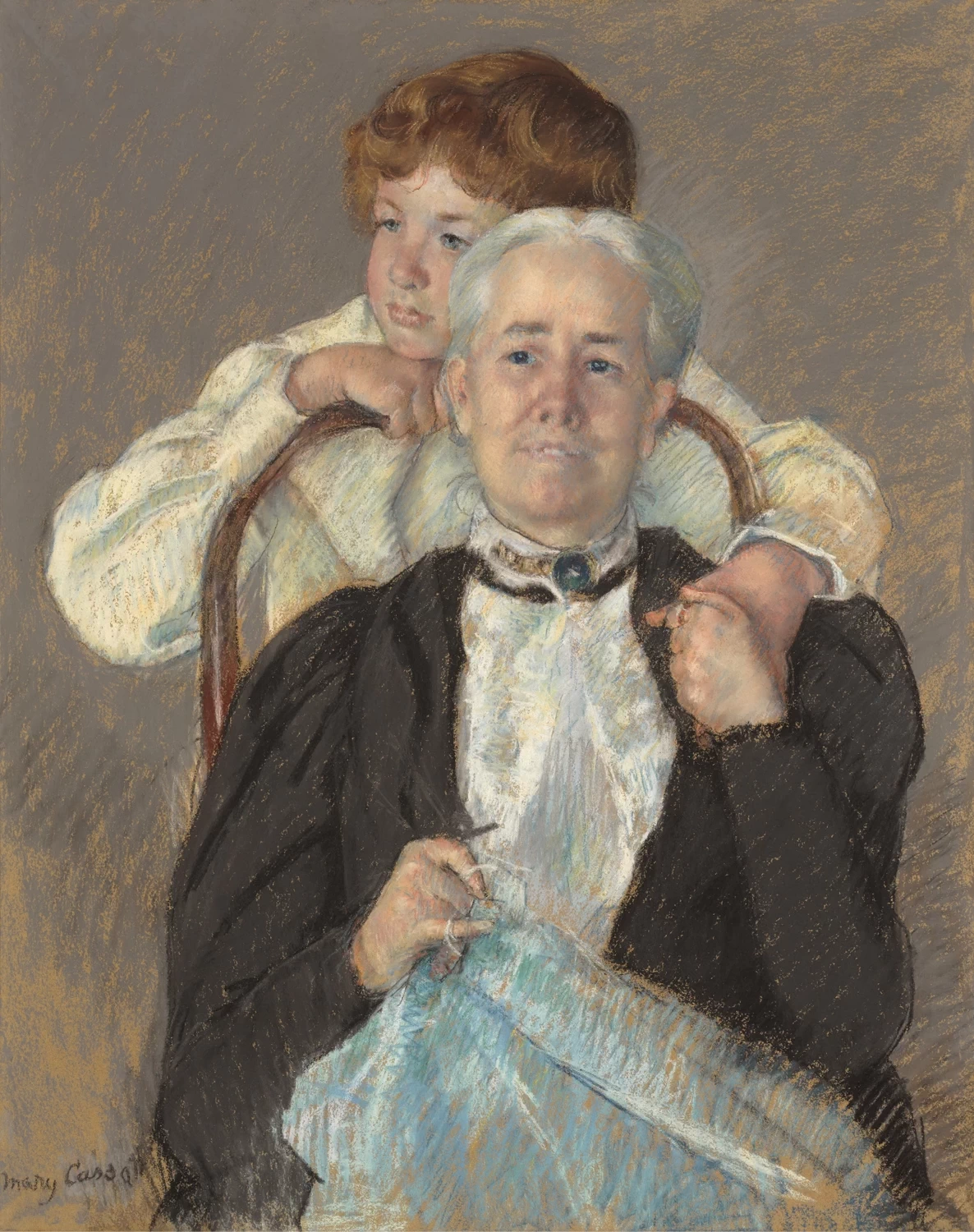 Mary Cassatt - 174, Ritratto della signora Cyrus J. Lawrence con il nipote R. Lawrence Oakley, c. 1898, Clark Art Institute, Williamstown